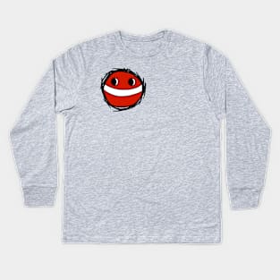 Red Pop-kun Kids Long Sleeve T-Shirt